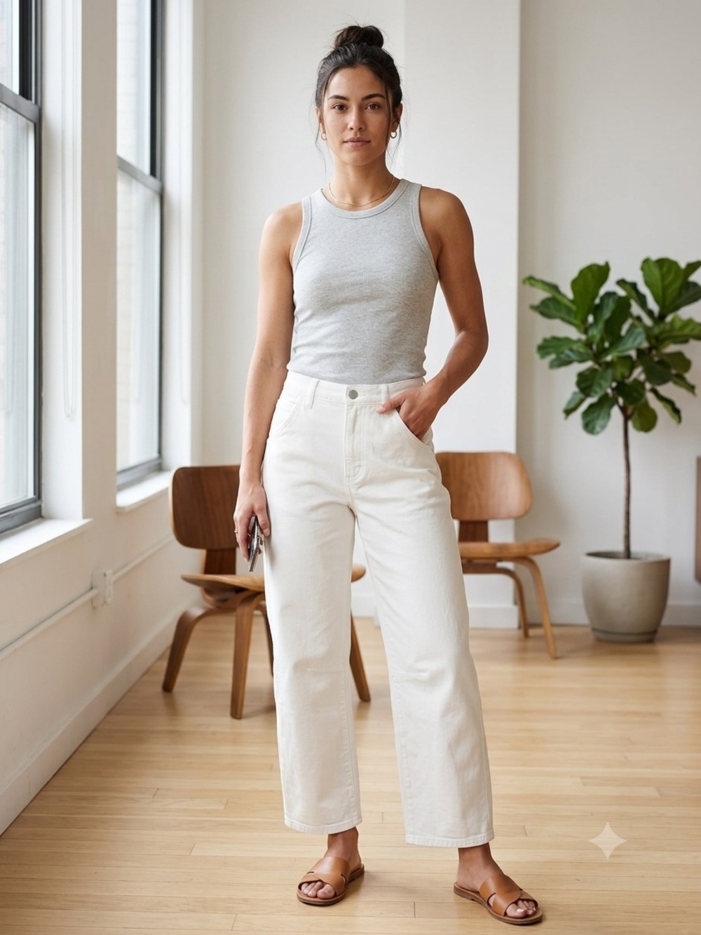 DEAR JOHN NWT Pants White Size 32 Cropped Ankle Stretch Casual Career